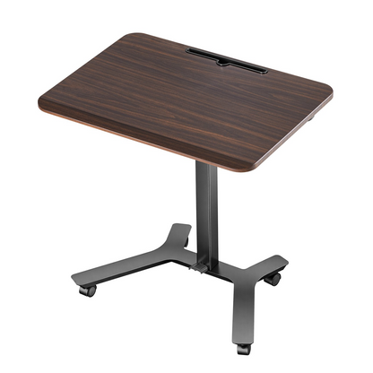 Start2Finish VEVOR standing desk with adjustable height, casters, foot pedal lift, small computer workstation with hook, 33 lbs capacity