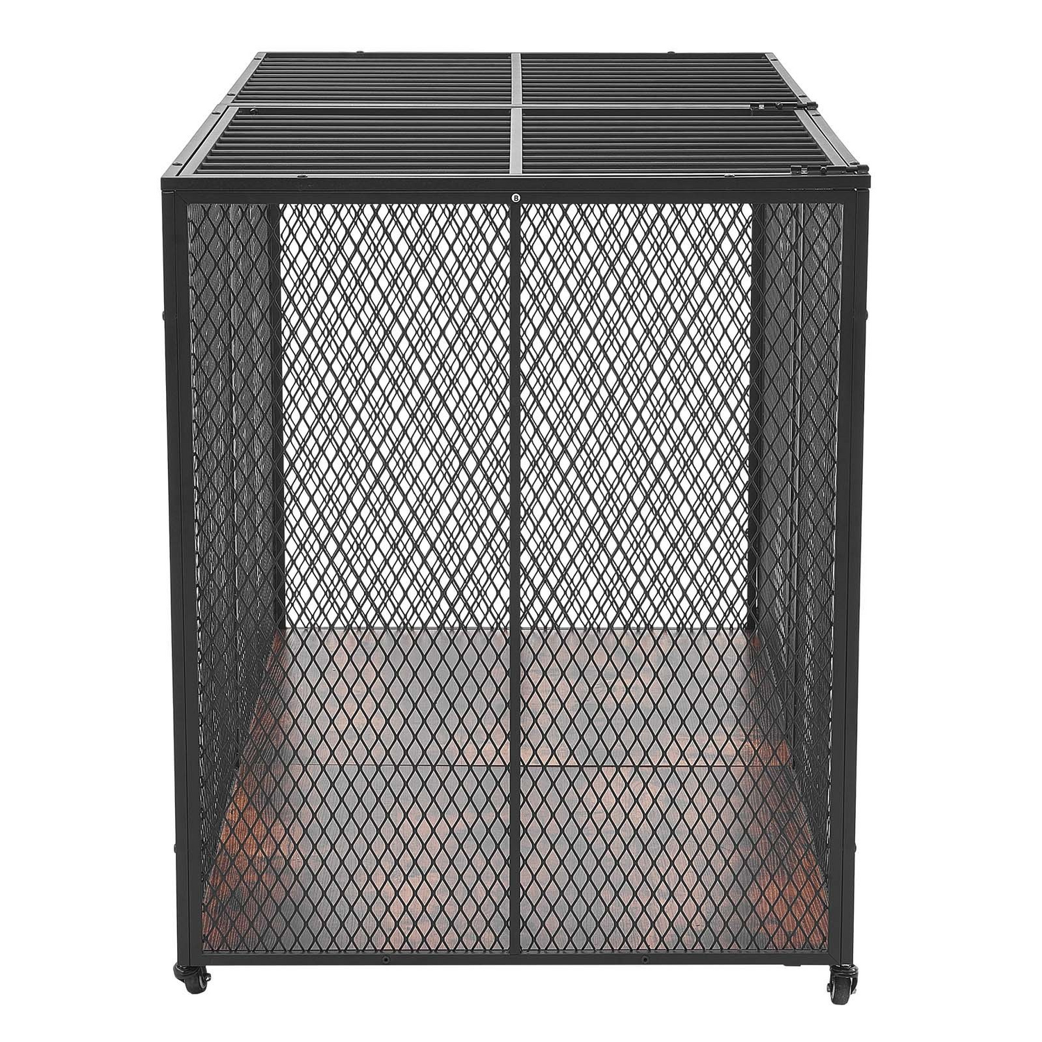 Start2Finish VEVOR 64-inch heavy-duty steel dog crate with double doors, lockable wheels, suitable for large, high-anxiety breeds.