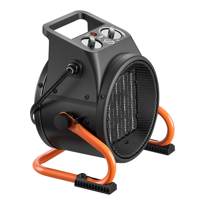 Start2Finish VEVOR 1500W greenhouse heater with fan, thermostat, adjustable angle, and overheat protection for grow tents and greenhouses.