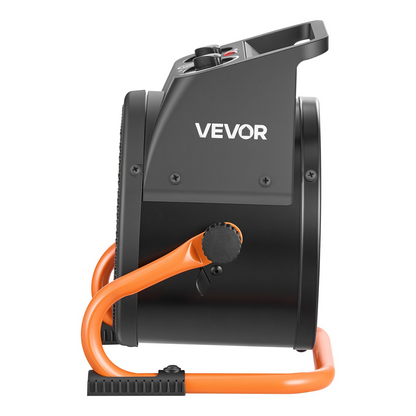 Start2Finish VEVOR 1500W greenhouse heater with thermostat, adjustable angle, fan, and overheat protection for grow tents and greenhouses.