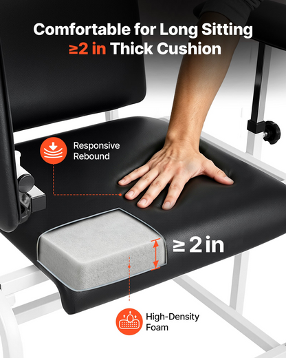 Start2Finish VEVOR phlebotomy chair with adjustable armrests, padded seat, PVC leather, and high weight capacity for medical blood draws.