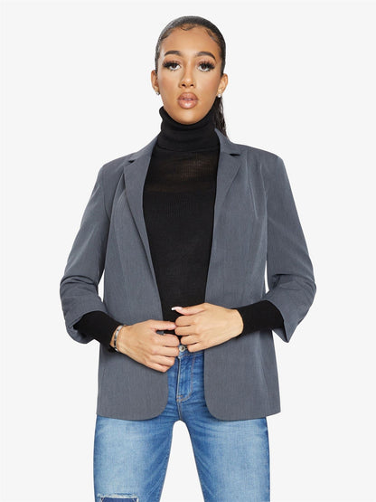 Rose Eleusis Edge to Edge Blazer, stylish women&