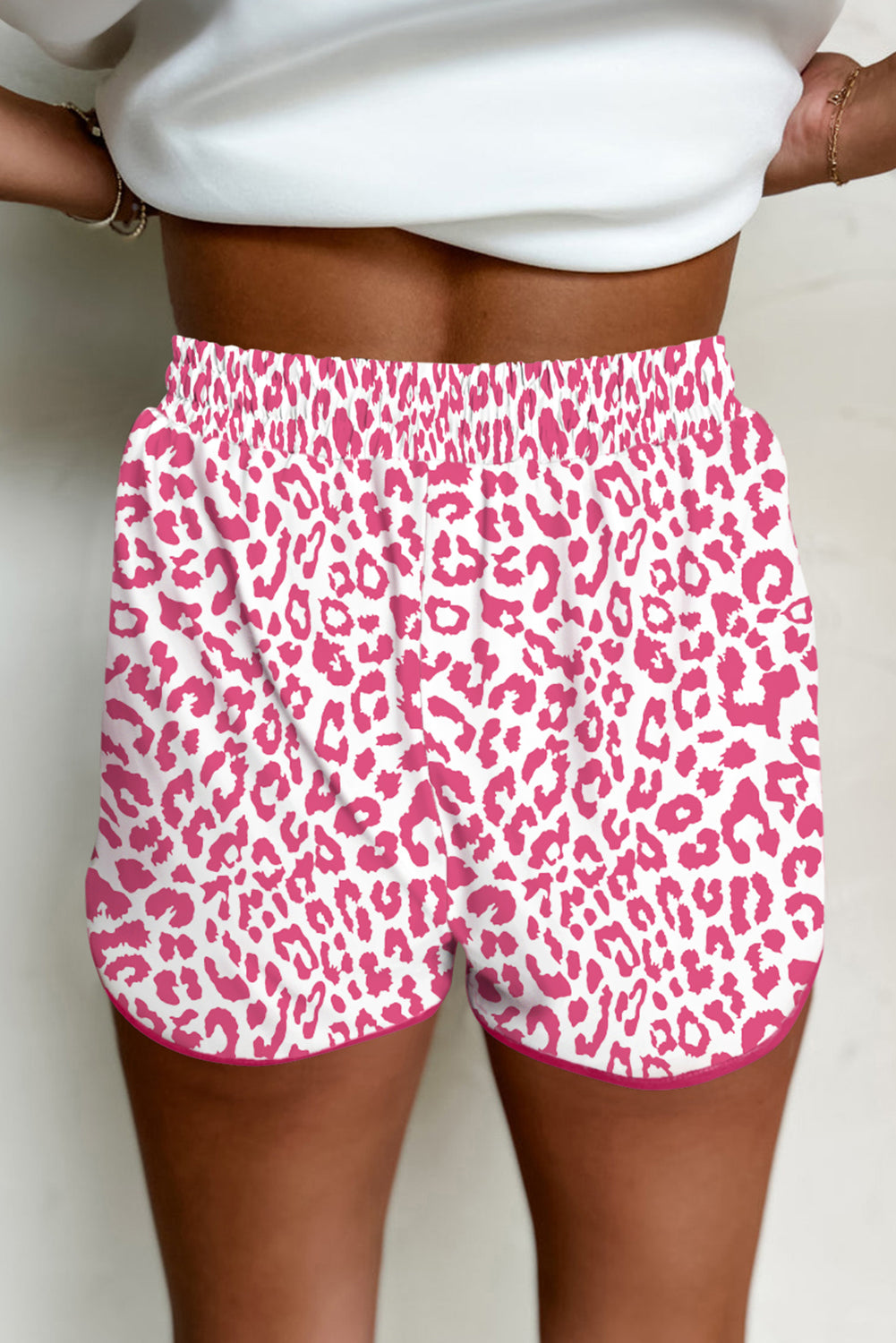 Pink leopard print women&