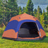 Outsunny 5-6 person hexagon double-layer camping tent by Taupe Shadow, portable and easy to set up for outdoor camping.