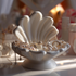 Start2Finish seashell jewelry organizer with shell ring holder and coastal trinket dish for home decor, featuring natural seashell design.