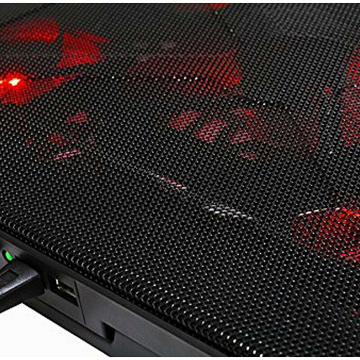 Bigbuy Mars Gaming MNBC2 laptop cooling base with dual USB 2.0 ports, quiet operation, designed for gaming laptops.