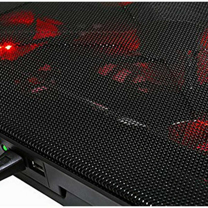 Mars Gaming MNBC2 laptop cooling base with dual USB 2.0 ports, designed for gaming laptops, operates quietly at 20 dBA.