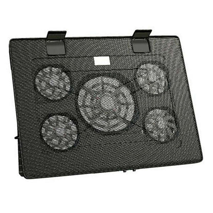 Bigbuy Mars Gaming MNBC2 laptop cooling base with dual USB 2.0 ports and quiet operation, designed for gaming laptops.