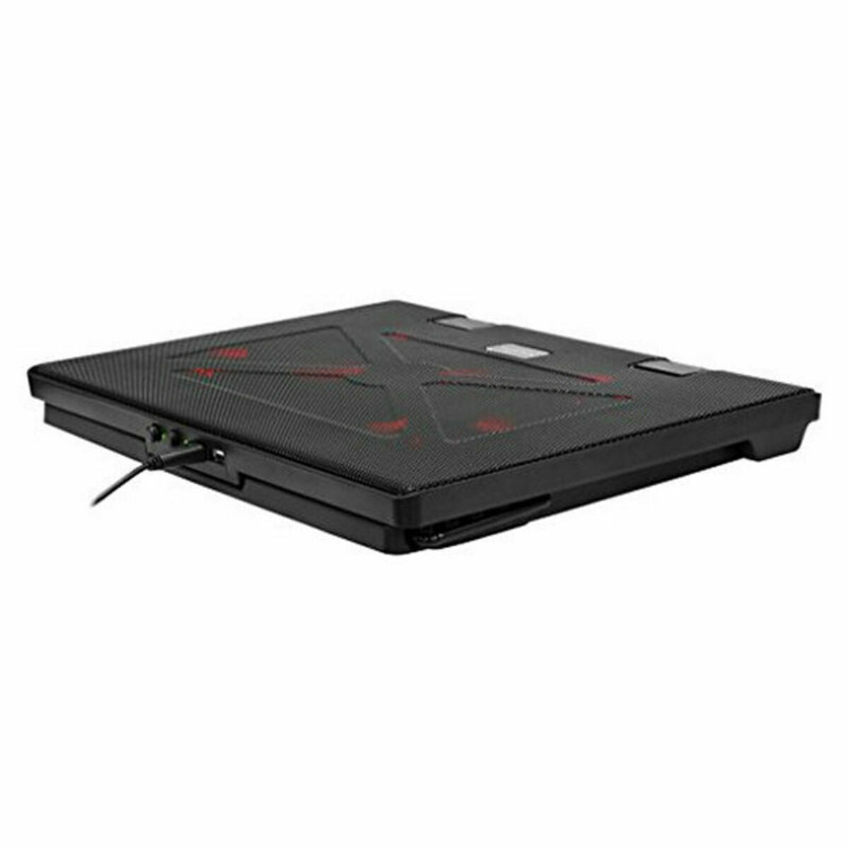 Mars Gaming MNBC2 laptop cooling base with dual USB 2.0 ports, designed for gaming laptops, operates quietly at 20 dBA.