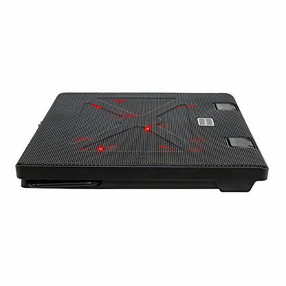 Mars Gaming MNBC2 laptop cooling base with dual USB 2.0 ports, designed for gaming laptops, quiet operation at 20 dBA.