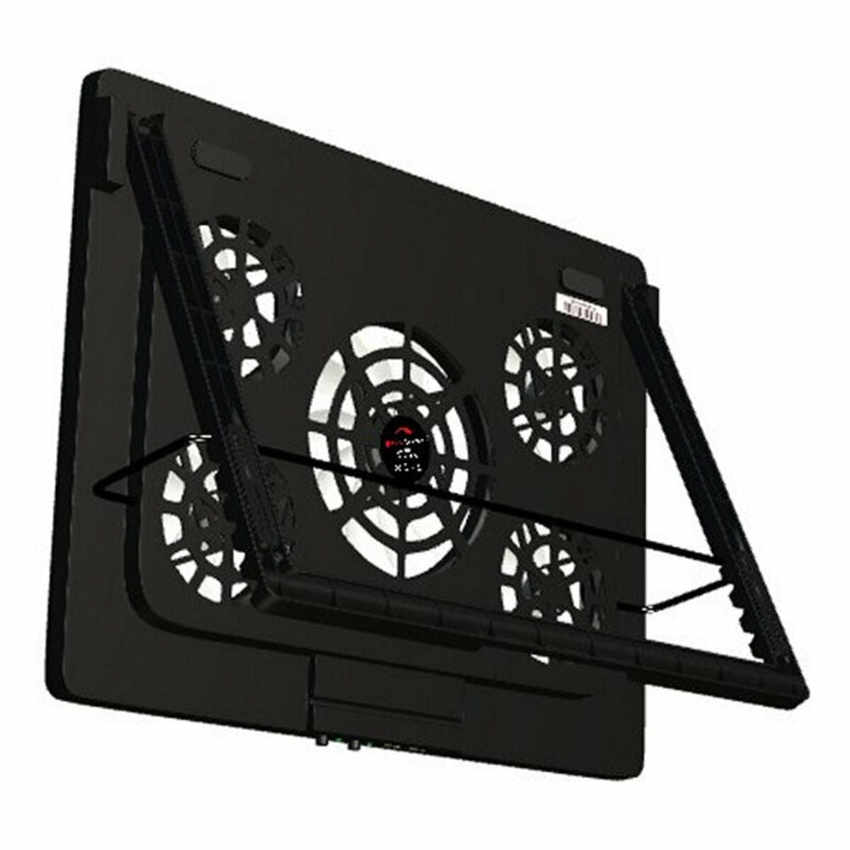Mars Gaming MNBC2 laptop cooling base with dual USB 2.0 ports, designed for gaming laptops, featuring quiet 20 dBA operation.