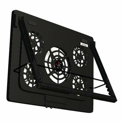 Mars Gaming MNBC2 laptop cooling base with dual USB 2.0 ports, designed for gaming laptops, featuring quiet 20 dBA operation.
