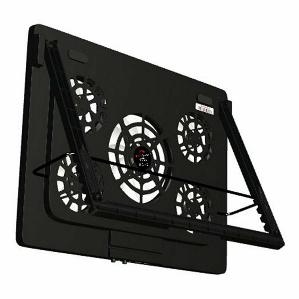 Mars Gaming MNBC2 laptop cooling base with dual USB 2.0 ports, quiet operation at 20 dBA, designed for gaming laptops.