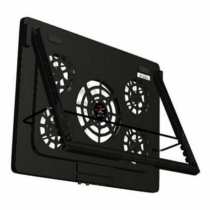 Mars Gaming MNBC2 laptop cooling base with dual USB 2.0 ports, quiet operation at 20 dBA, designed for gaming laptops.
