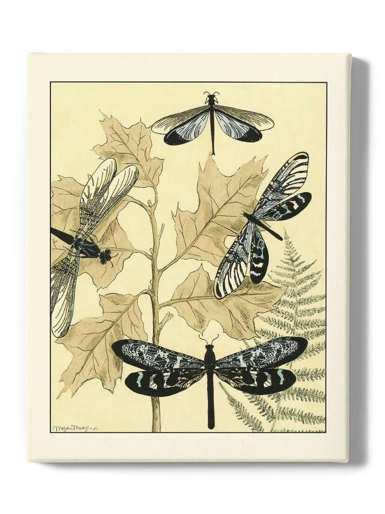 Spa dragonflies wall art by Megan Meagher Designs featuring nature-inspired dragonfly illustrations for home decor.