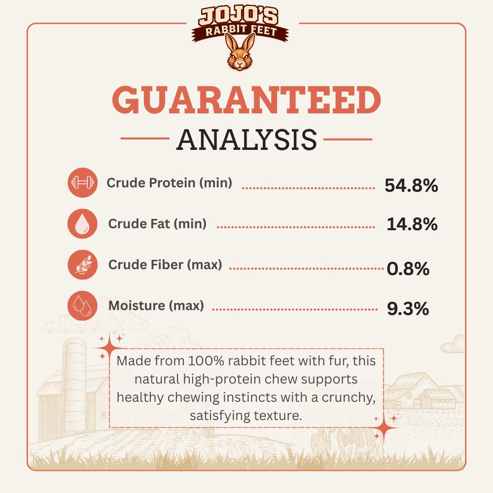 Start2Finish rabbit feet with fur dog treats, natural single ingredient chews in a 50-piece bucket for small to large dogs.
