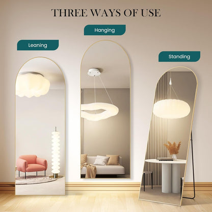 Full Length Floorstanding Mirror With Aluminum Frame