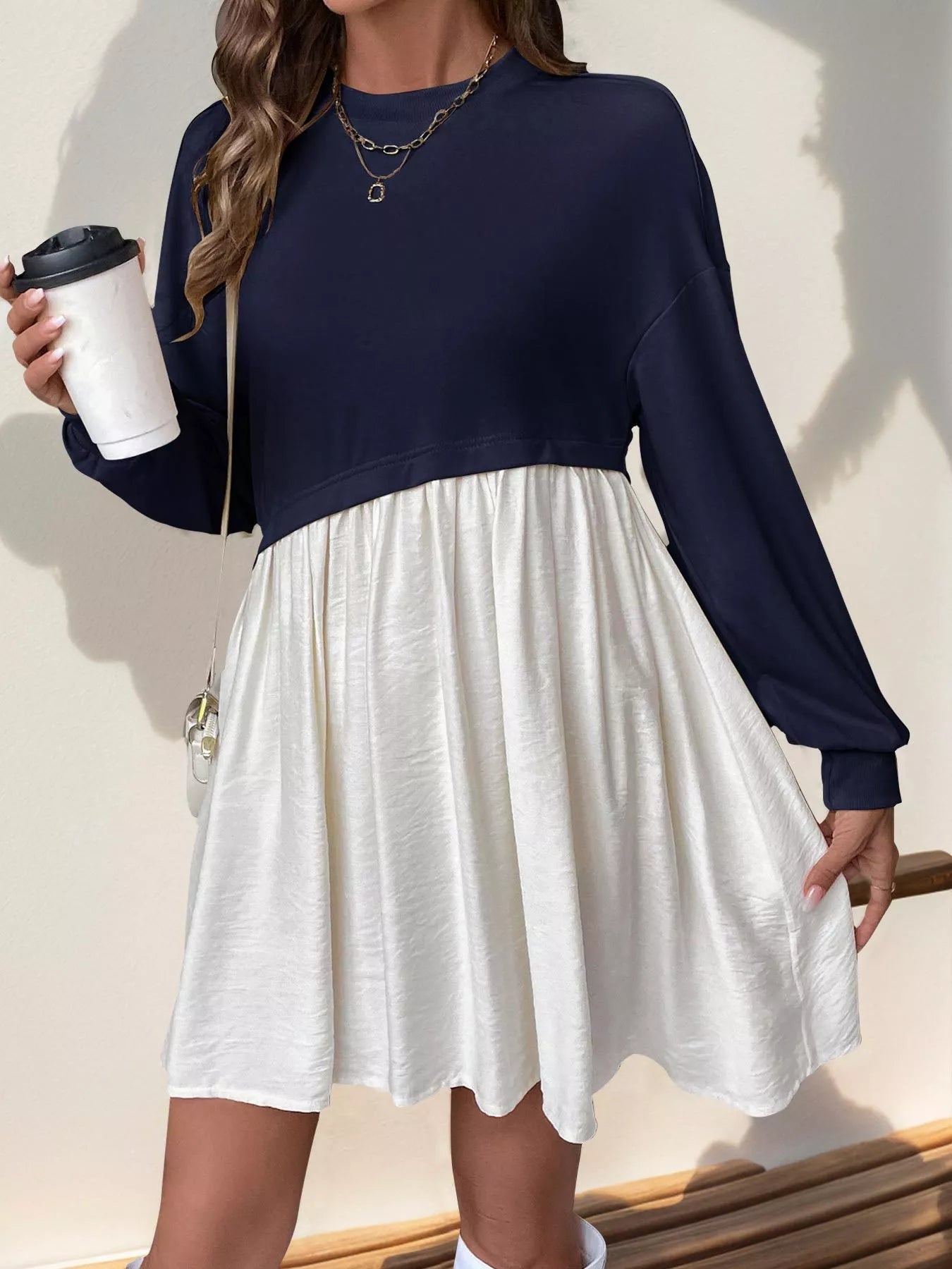 Two-tone dropped shoulder dress by Ruby Styx, women&