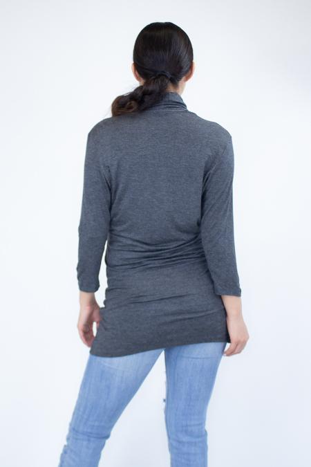 Yellow Hera front warp solid top in soft fabric, featuring a stylish short-sleeve design and a relaxed fit.