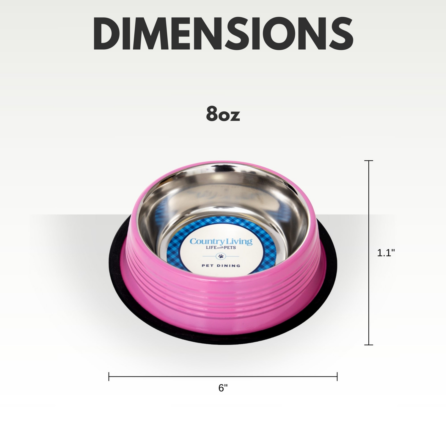 Start2Finish Country Living set of 2 pink ribbed non-slip pet bowls for cats and dogs, made of durable ceramic.