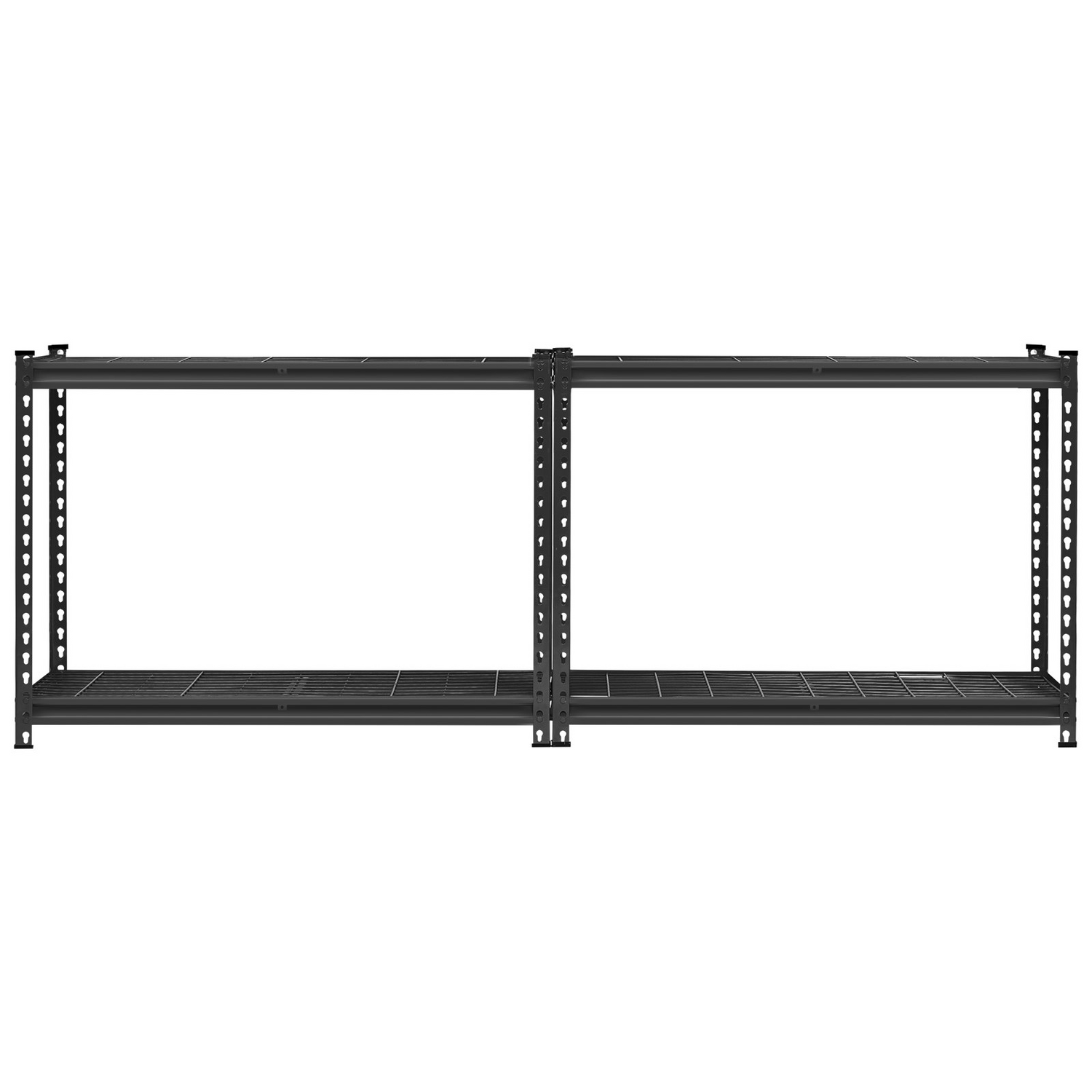 Start2Finish VEVOR 4-tier heavy-duty garage storage shelves in black, 20" D x 40" W x 60" H, sturdy metal industrial shelving unit