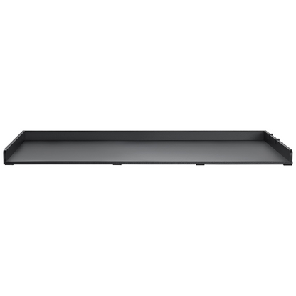 Start2Finish black wooden washer dryer countertop, 54" x 27", water-resistant with anti-slip pads for laundry room organization.