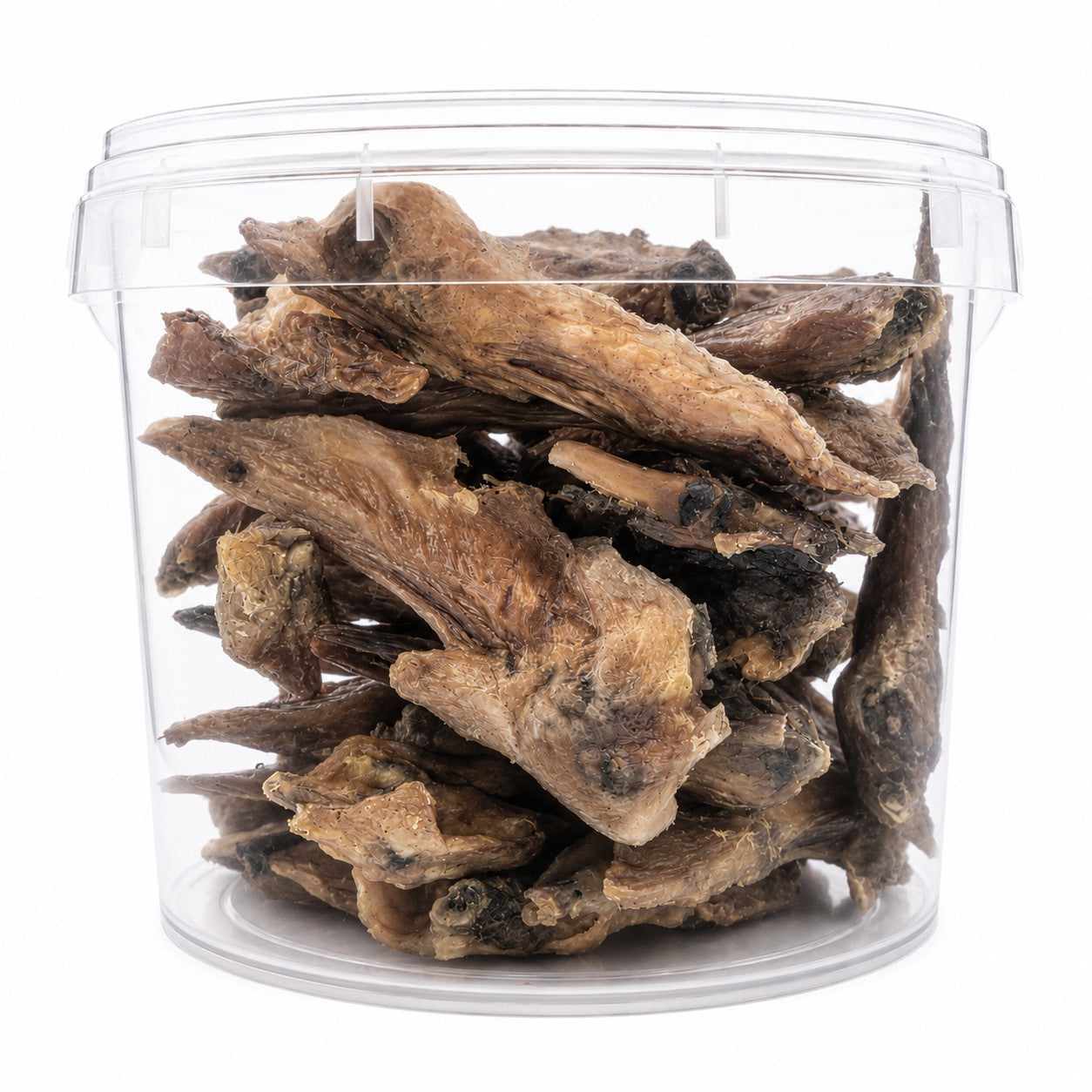Start2Finish Turkey Wings Dog Treats in a 5L bucket, natural high-protein chews for dogs, 30 pieces in a pet supplies package.