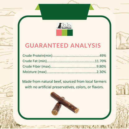 Start2Finish beef sausage dog treats, all-natural, 6-inch premium chews packed with protein and nutrients for dogs.
