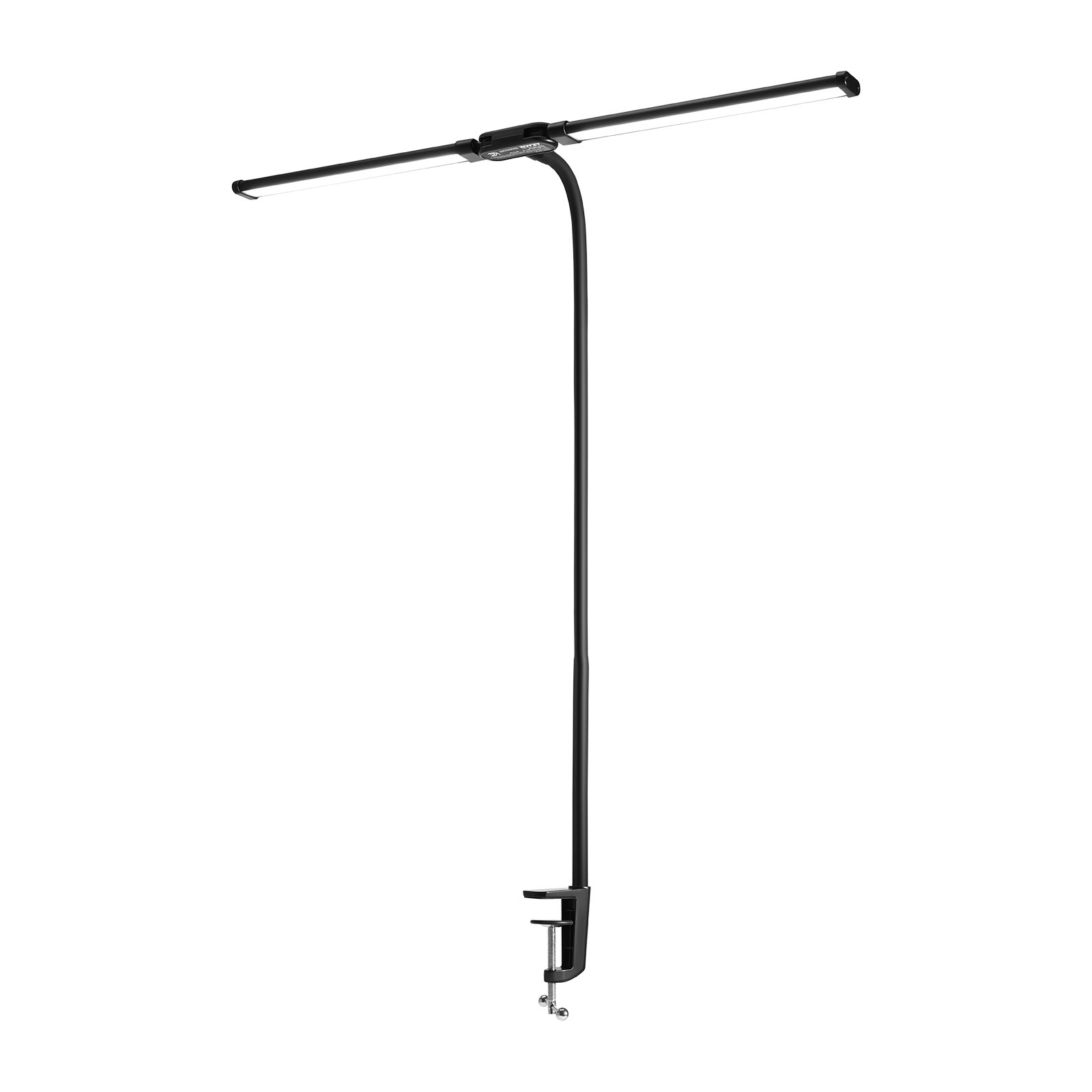 Start2Finish VEVOR LED desk lamp with clamp, double head, adjustable gooseneck, 50 lighting modes, ideal for home office and study.