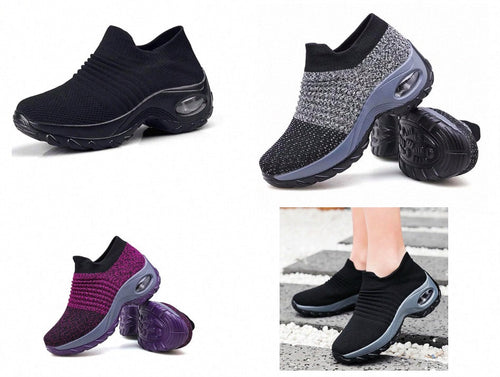 Pair of black dancing shoes from CJDropshipping, featuring flexible soles and sleek design suitable for dance performances.