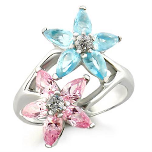 High-polished 925 sterling silver ring with AAA grade cubic zirconia by Turquoise Tiger, showcasing a sleek and elegant jewelry design.