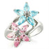 High-polished 925 sterling silver ring with AAA grade cubic zirconia, designed by Turquoise Tiger.
