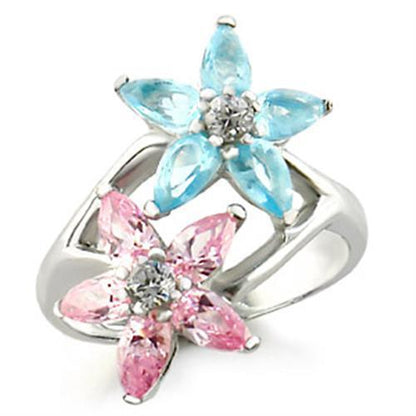 High-polished 925 Sterling Silver ring with AAA grade cubic zirconia from Turquoise Tiger Jewelry.