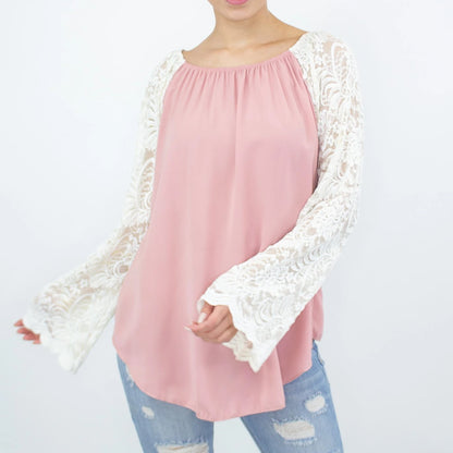 Yellow Hera lace sleeve backless rose top for women, featuring elegant lace sleeves and a stylish backless design.