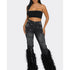 Carmine Juneberry Glam Wool Beaded Jeans - Runway Edition, stylish denim with intricate beaded details and a modern fit.