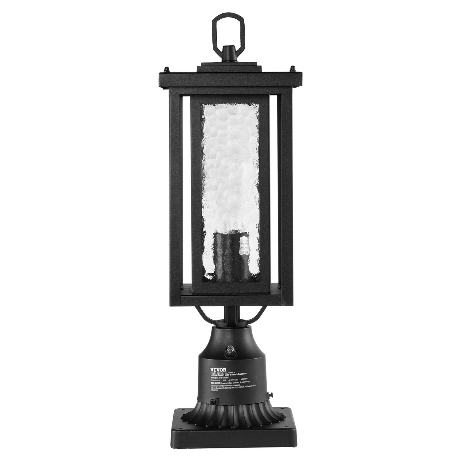 Start2Finish VEVOR dusk to dawn outdoor post lights with glass shades, waterproof lamp fixtures for patio and garden illumination