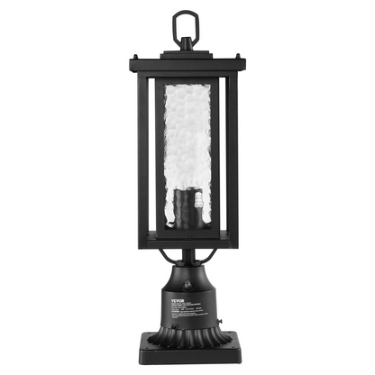 Start2Finish VEVOR dusk to dawn outdoor post lights with glass shades, waterproof lamp fixtures for patio and garden illumination
