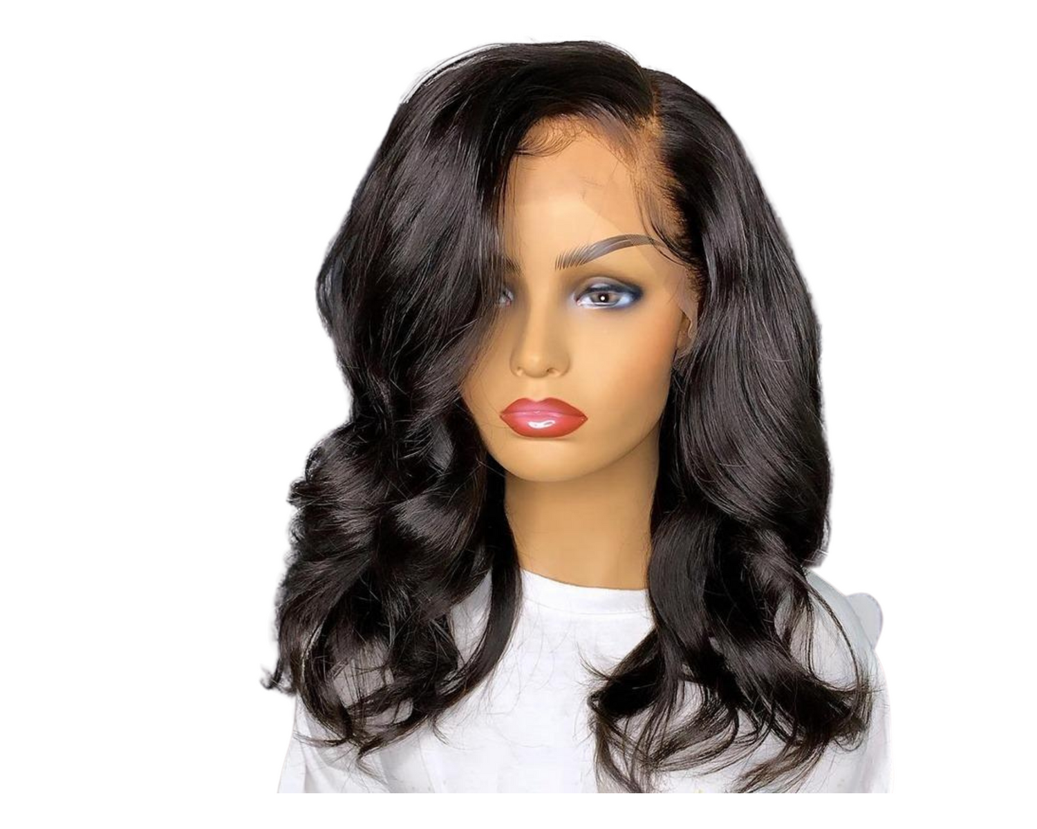 Cerise Alfie 180% density body wave 4x4 lace front human hair wig with short bob style and 13x4 lace front in natural hair color.