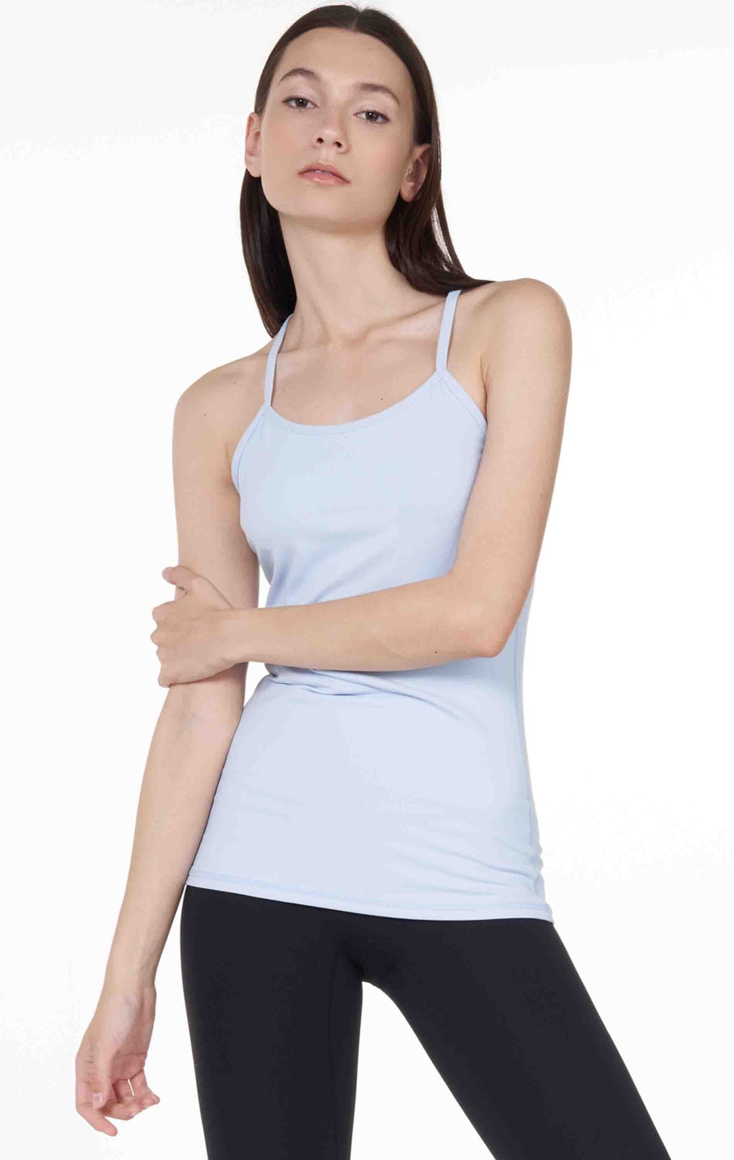 Lemon Molly Dove Bra Tank for women, soft fabric with adjustable straps, in neutral color, casual everyday wear.