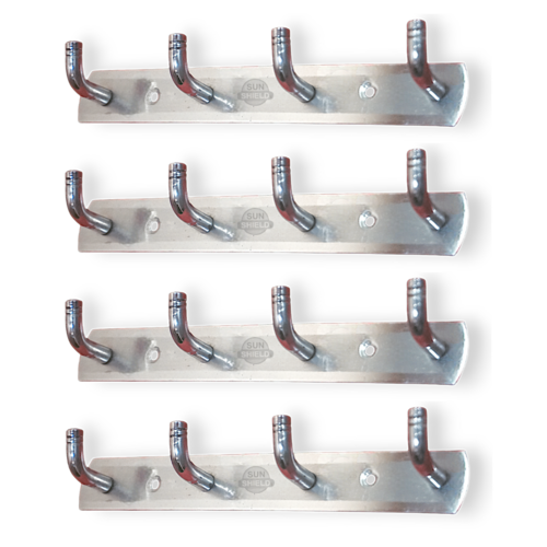 Steel Cloth Hanger 4 Point Khunti L Type by Burgundy Alder, sturdy home and garden cloth hanger with four points for hanging clothes.