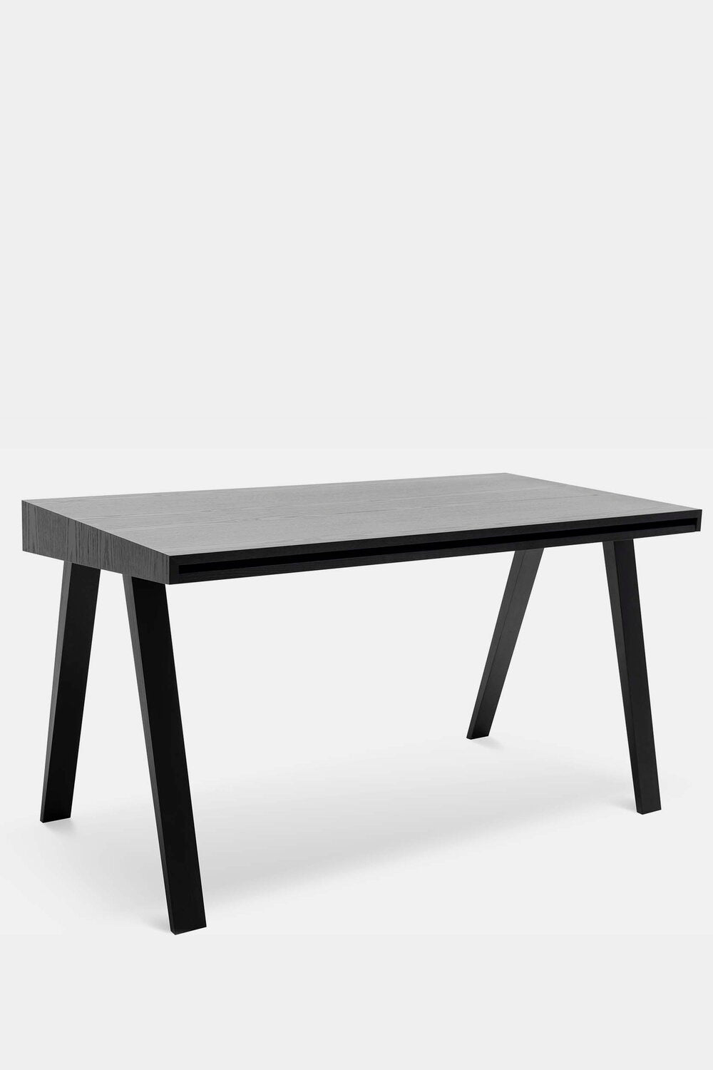 Black Aquamarine Poppy 4.9 desk with sleek modern design, featuring a spacious tabletop and sturdy legs for home or office use.