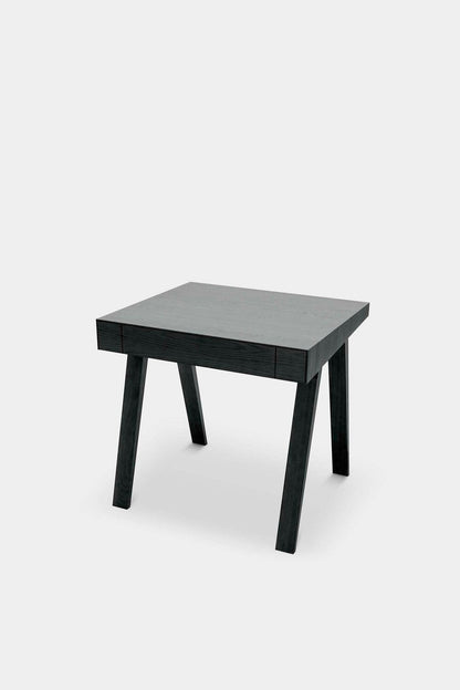Black 4.9 desk by Aquamarine Poppy, modern furniture piece with sleek surface and sturdy legs for home or office use.