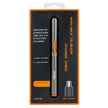 Salmon Lucky vanity hair trimmer for ears and nose, compact tech accessory with precision trimming blades for personal grooming.