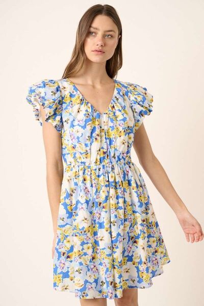 Jade Icarus Mittoshop floral V-neck cap sleeve mini dress, women&