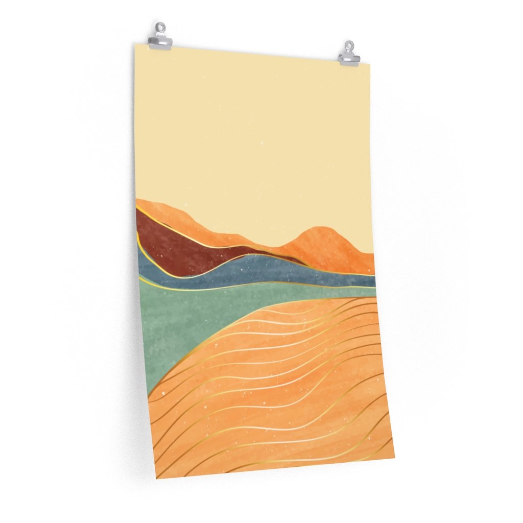 Yellow Pandora Toscana Landscape Premium Matte vertical poster featuring a scenic outdoor view for elegant home decor.
