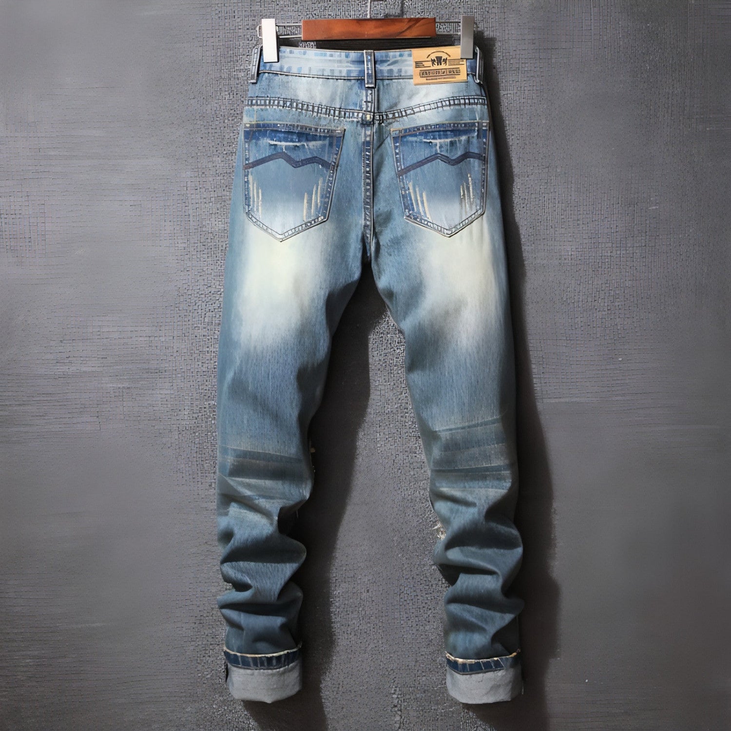 Carmine Juneberry UrbanRip™ Hong Kong Style Ripped Jeans, stylish denim pants with distressed detailing and a modern fit.