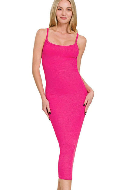 Ribbed Jade Icarus Zenana Bodycon Midi Dress in automotive style, featuring a sleek, fitted design with detailed ribbed fabric.