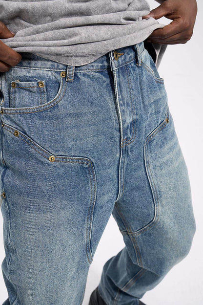 Carmine Juneberry DenimDare™ Western Vintage Jeans for men, showcasing distressed denim pants with classic western styling.