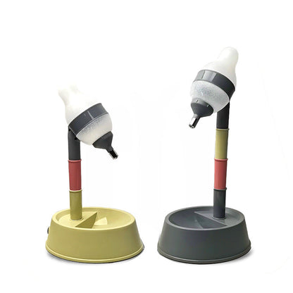 Maroon Asteria automatic pet water dispenser and feeder stand with adjustable height for easy pet hydration and feeding.