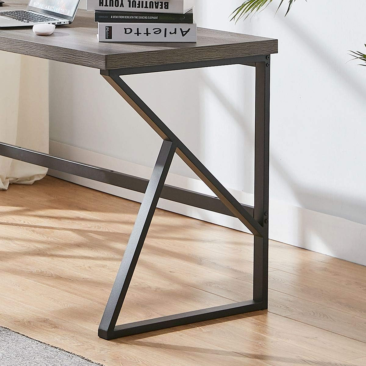 60Inch Wide Rustic Gray Industrial Grade Computer Desk